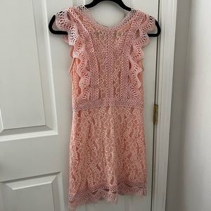 Pink lace dress